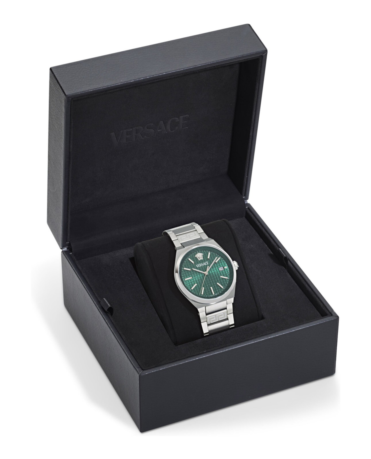 Versace Mens Stainless Steel 39mm Bracelet Fashion Watch