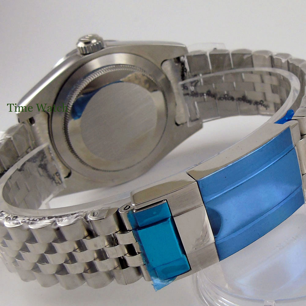Sapphire NH35 Men’s Automatic Watch Date Blue/White/Yellow 39mm/36mm Jubilee