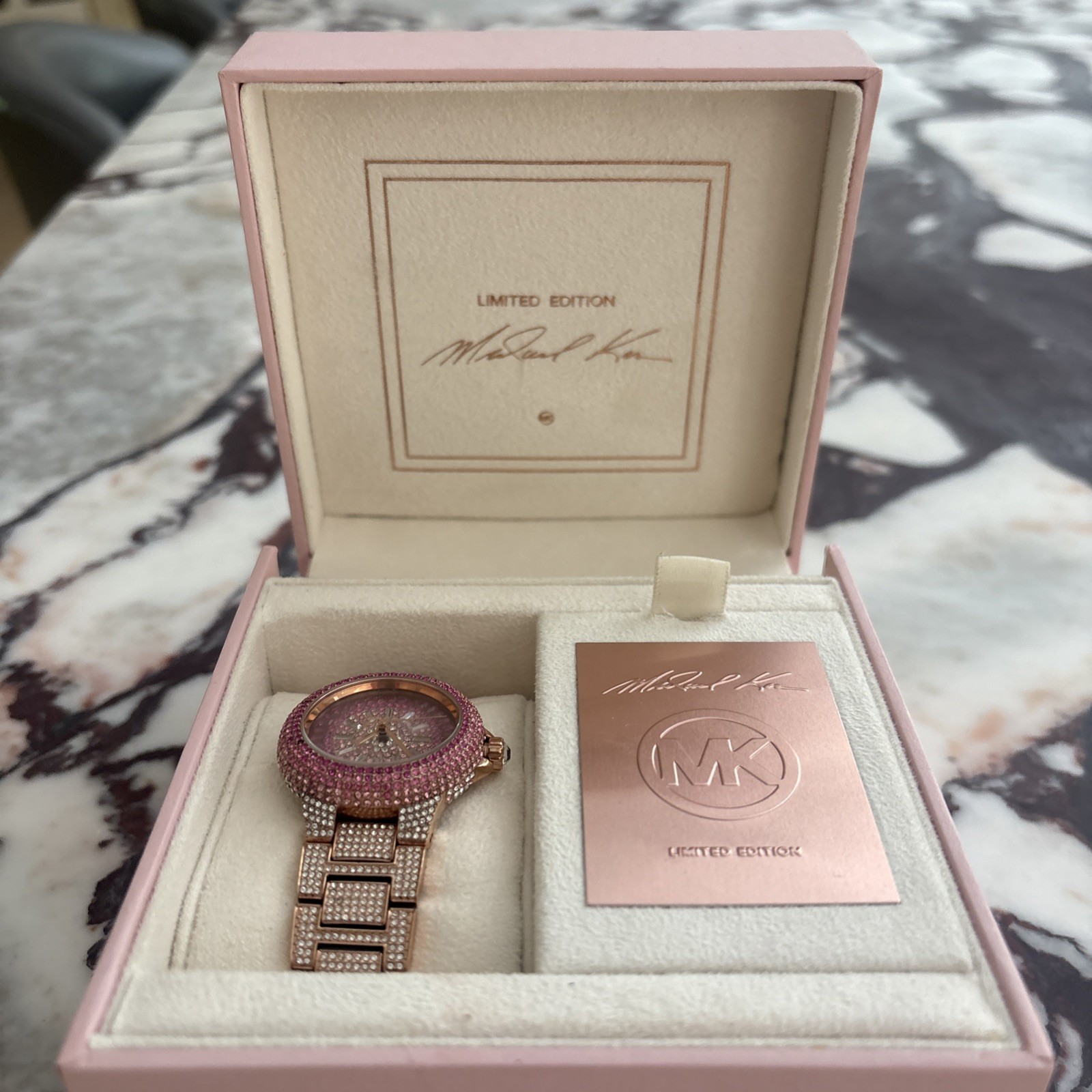 Michael Kors Camille Women’s Watch Limited Edition Rose Gold Tone New In Box