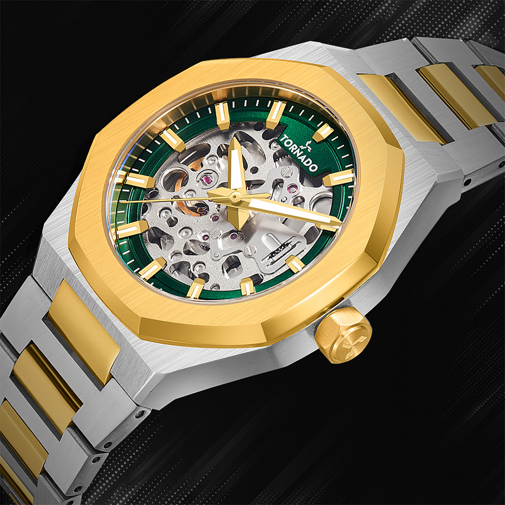 Tornado Autonova Men’s Automatic Watch | Green Dial, 41X51mm, 100 m (10 ATM)