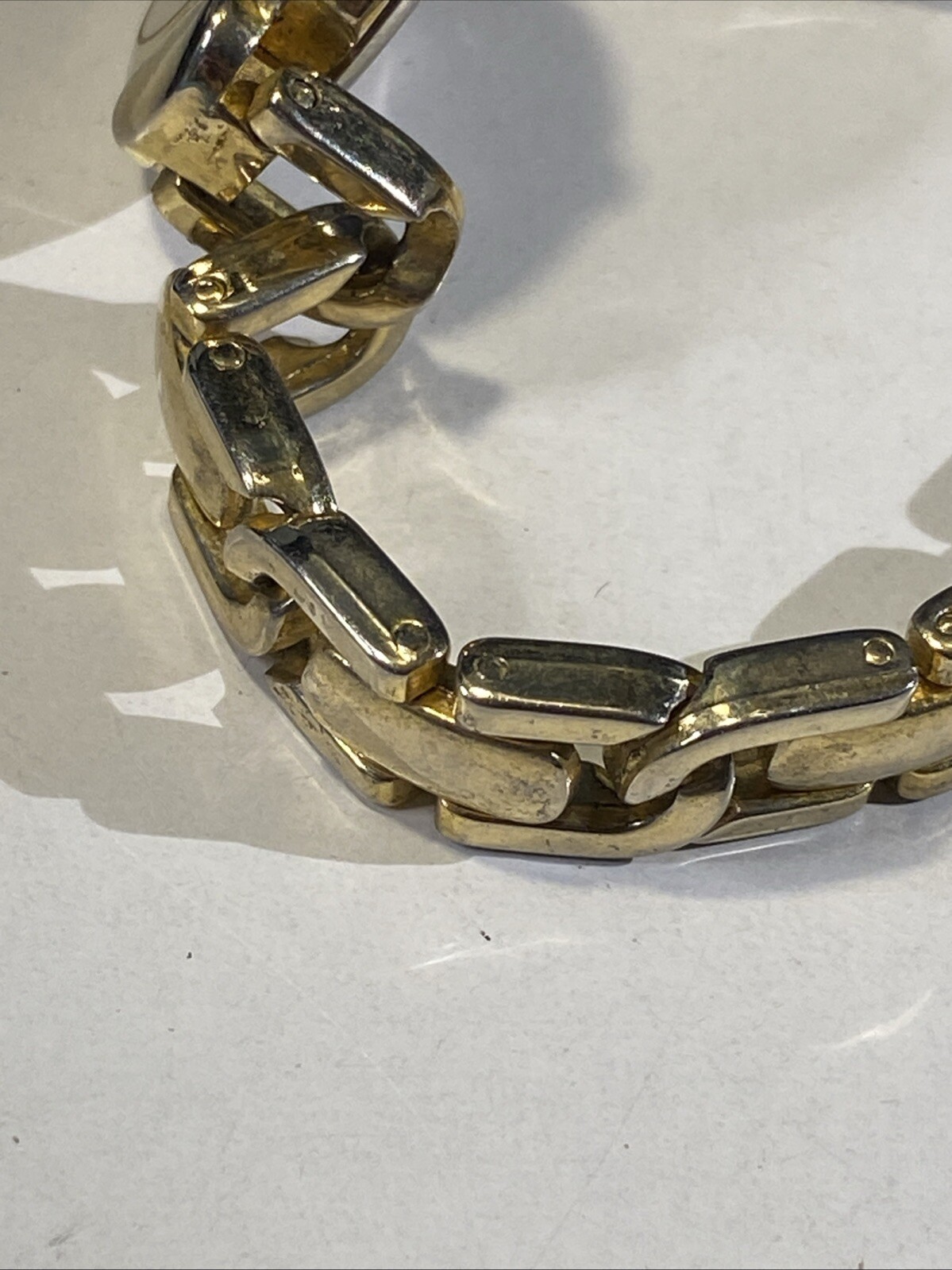 Ciordano Watch Women 24mm Gold Tone Chain Link New Battery