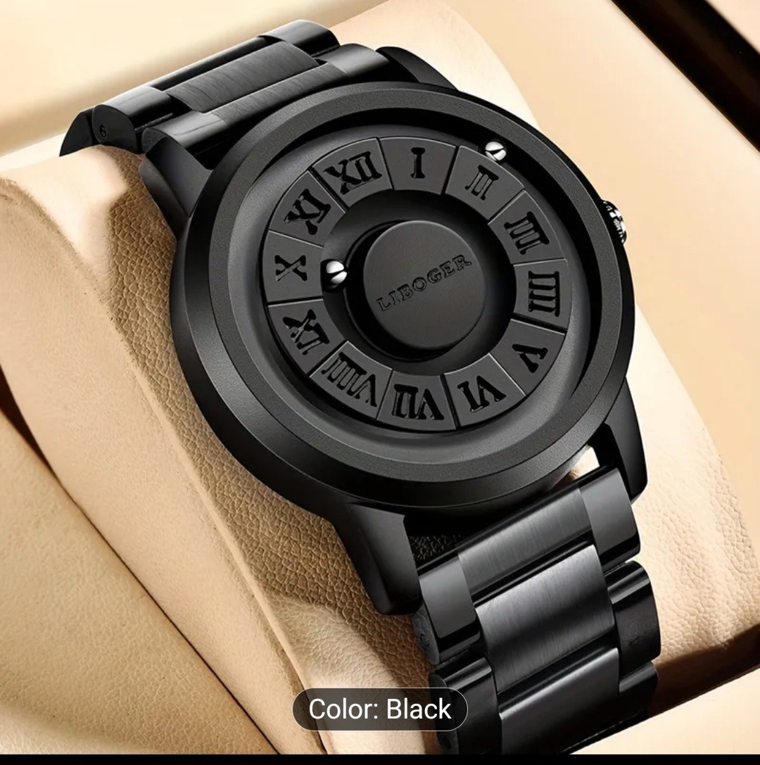Men Luxury Watch Magnetic Bead Mirrorless Dial. Roman numerals. LARP, COSPLAY