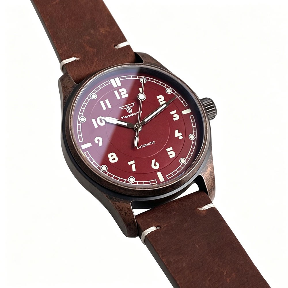 PVD Bronze Case TANDORIO 39mm Military Field Dive NH35 2824 Automatic Watch Men