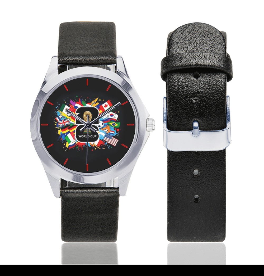 2026 World Soccer Flags Graphic Unisex Watch