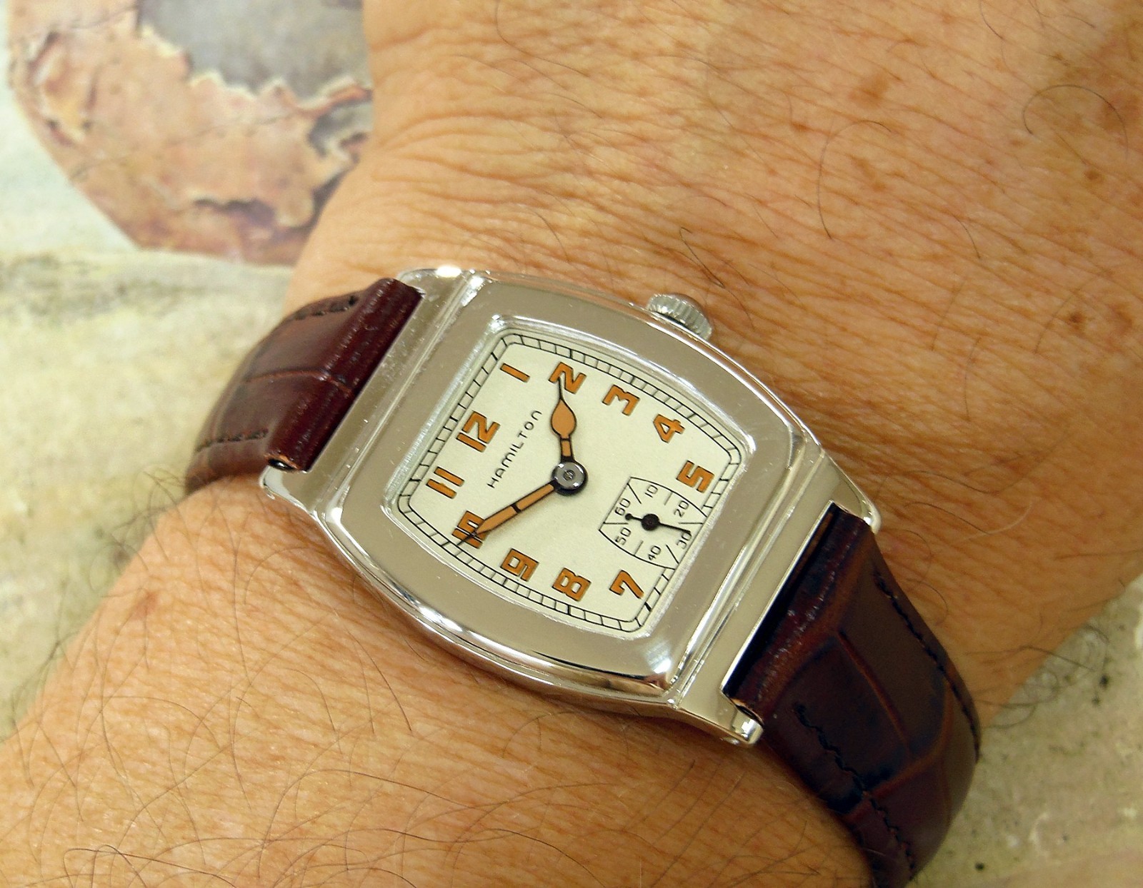 1930 Vintage HAMILTON RALEIGH, Stunning Silver Dial, Serviced, WARRANTY