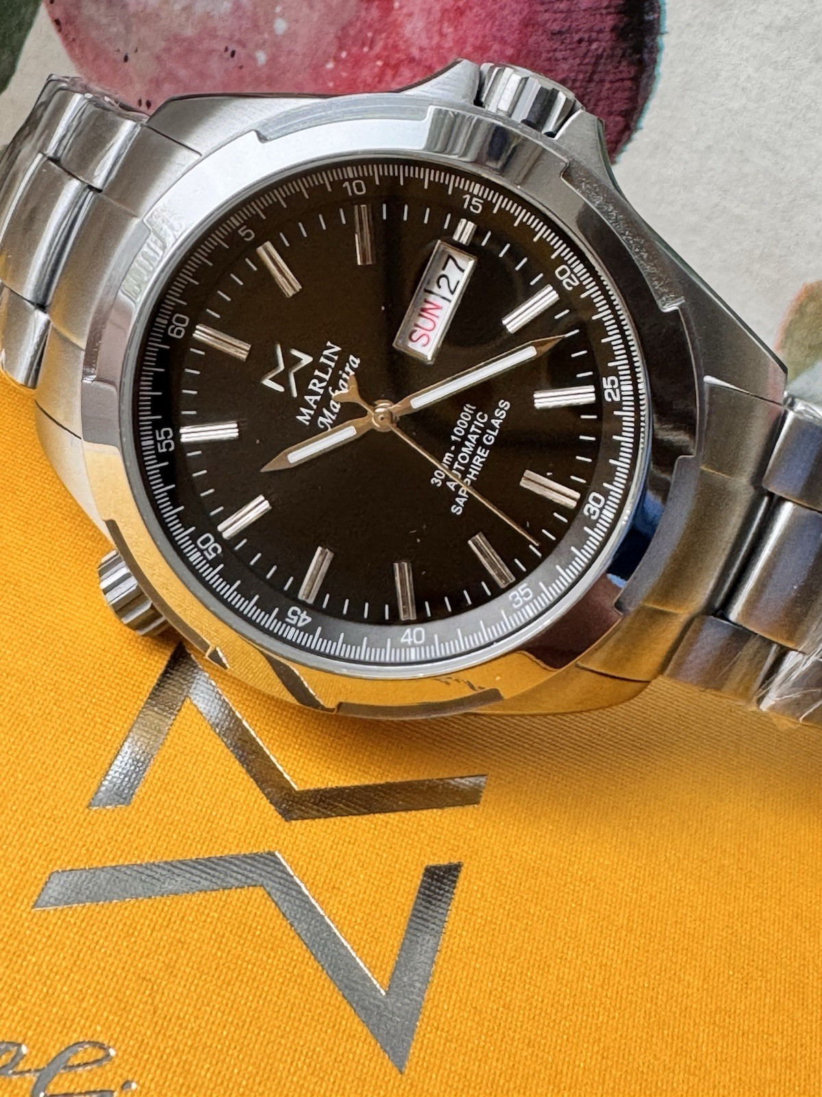 Diver watch DAY-DATE Mens 43mm 300m Sapphire BGW9 SCREW DOWN CROWN 🐟 RRP £500