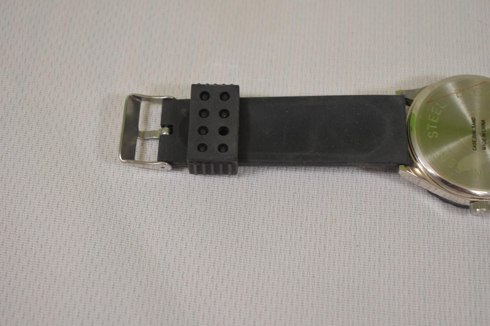 Men’s Watch Tachymeter Rubber/ Plastic Band Stainless Steel