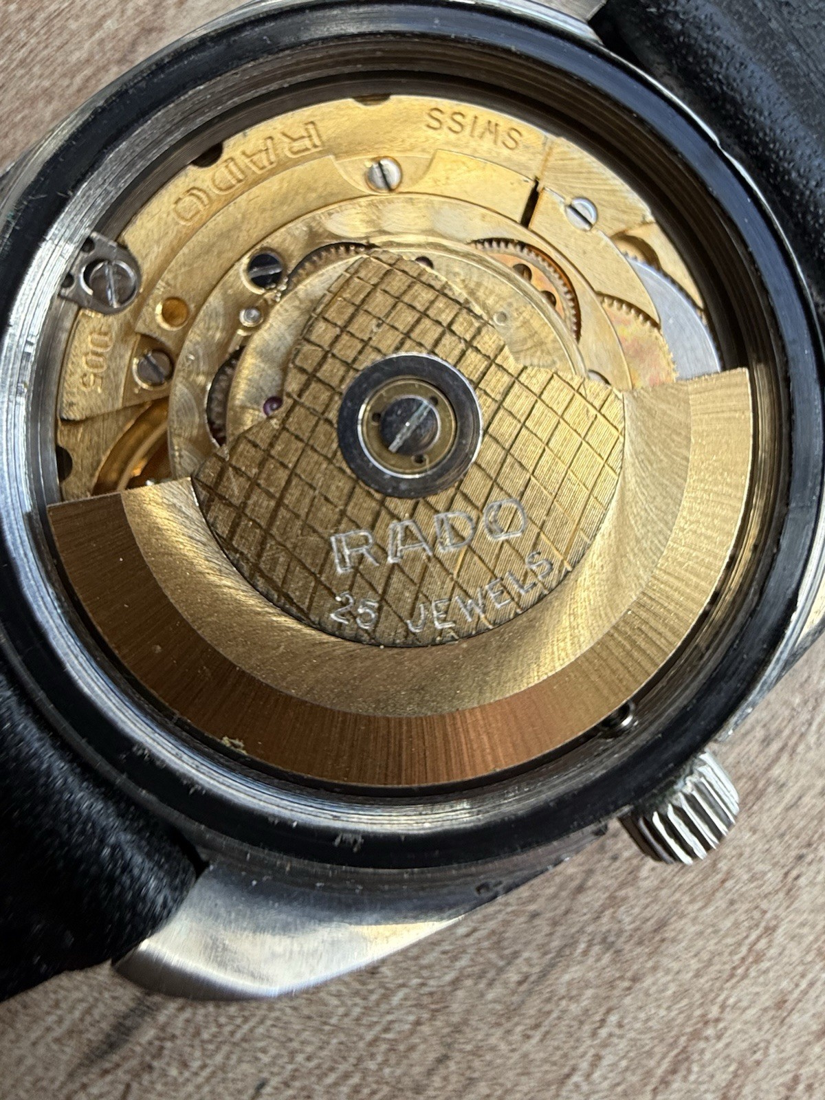 Rado DiaStar 1960s Automatic Tungsten Carbide Faceted Crystal Gem Dial