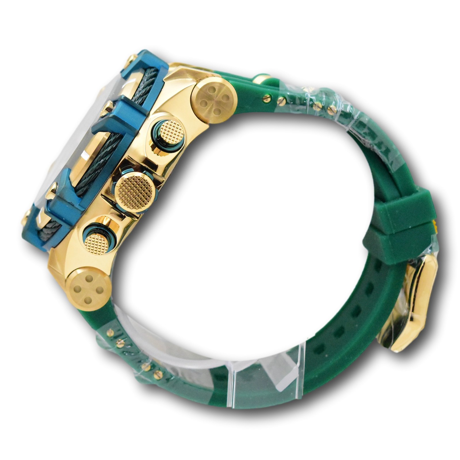 Invicta Bolt Cable Surge Men’s 52mm Emerald Green Gold Chronograph Watch 43758