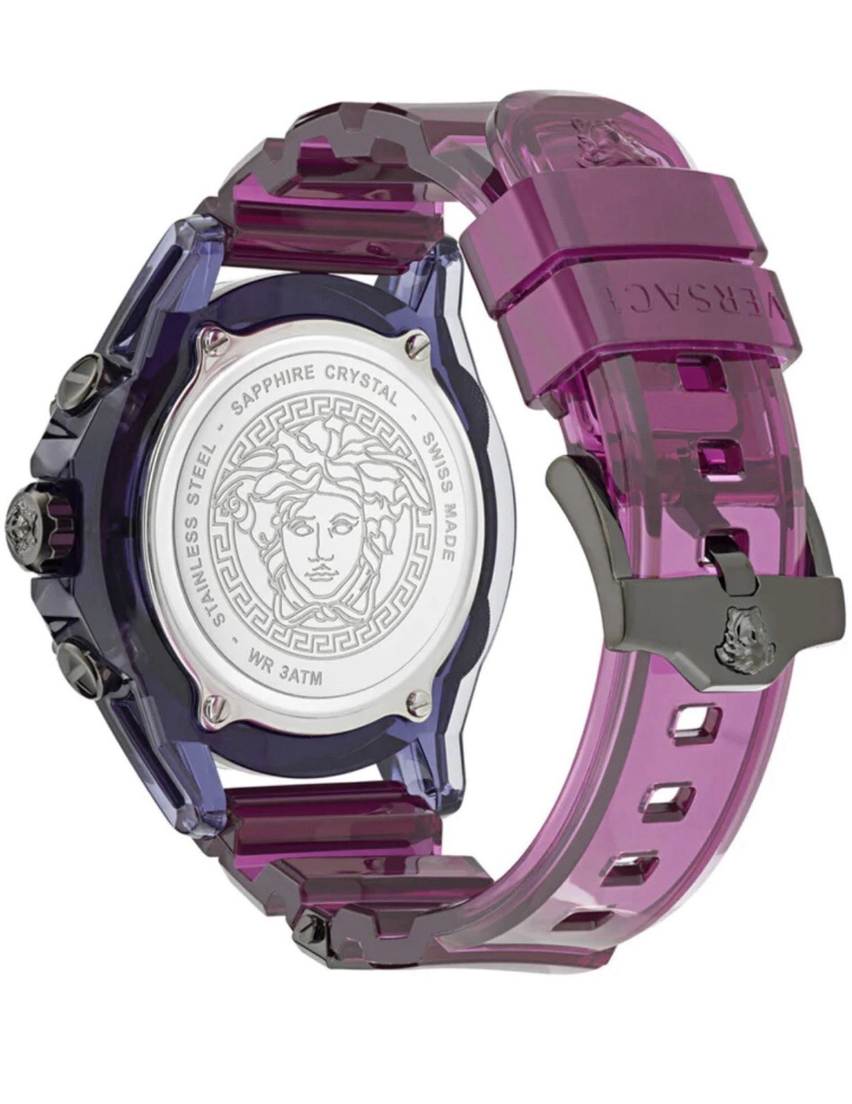 VERSACE ICON ACTIVE PURPLE SWISS POLYCARBONATE CHRONOGRAPH