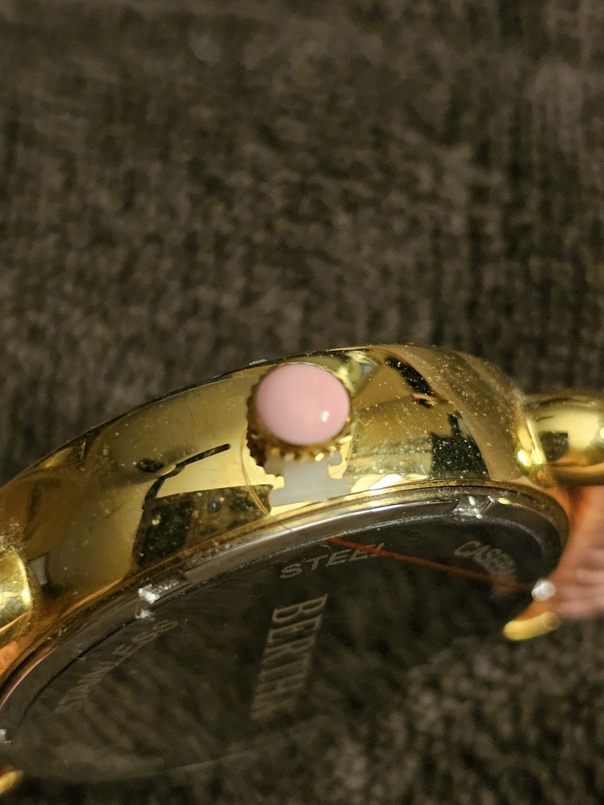 NEW Bertha BR5105 Women’s Estella Pearl Dolphin Dial Pink Strap Rose Gold Watch