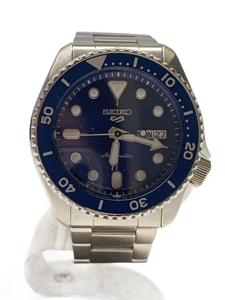 SEIKO Automatic Wristwatch Analog Stainless NVY SLV SBSA001