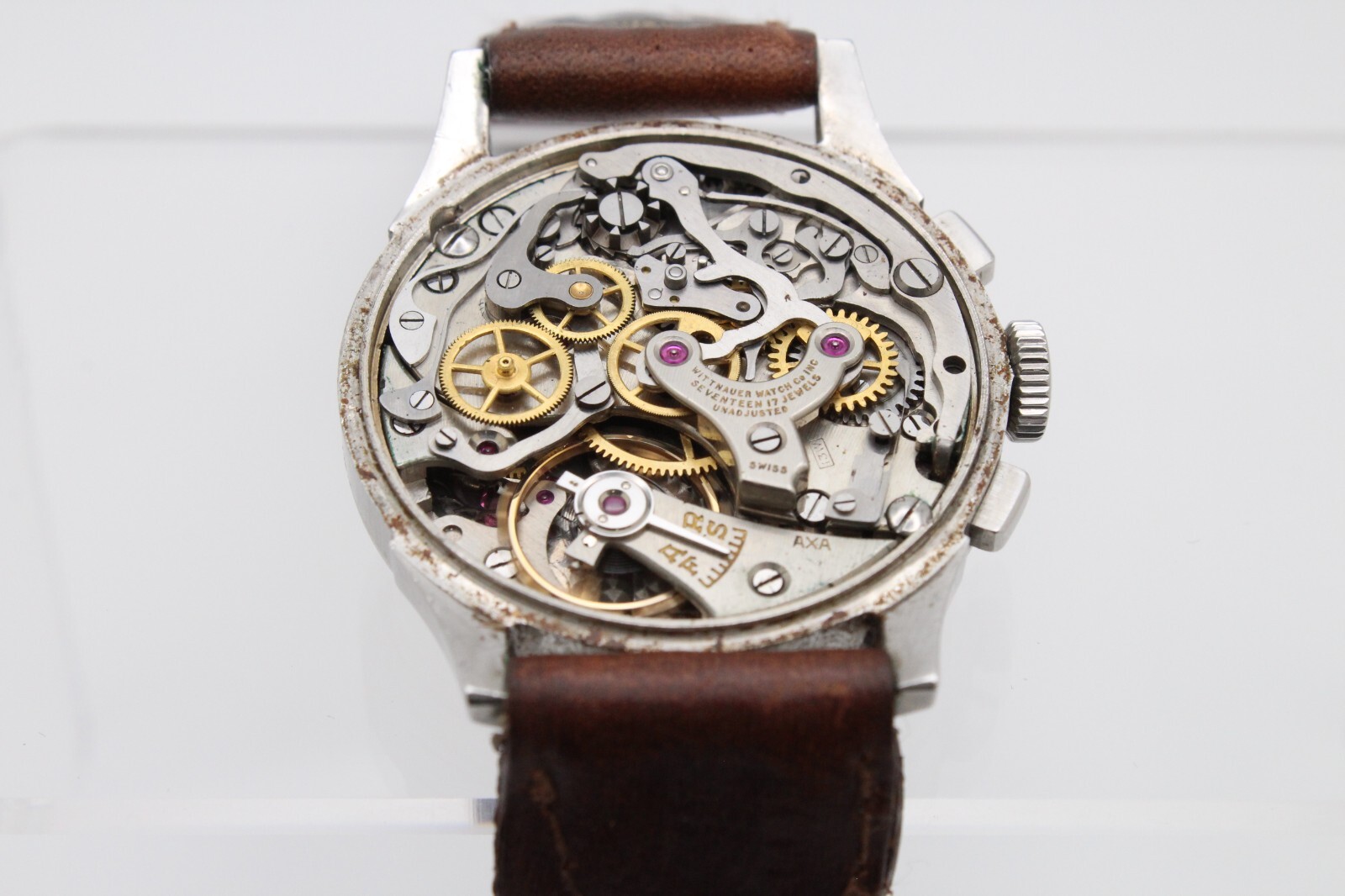 Longines Wittnauer 32mm Pilot’s Chronograph 2 Register Vintage 1940s WWII Era