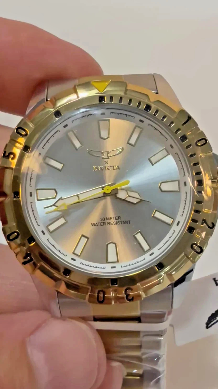 Invicta 69036 Specialty I Men 42mm Two Tone Silver Dial Quartz Bracelet Watch
