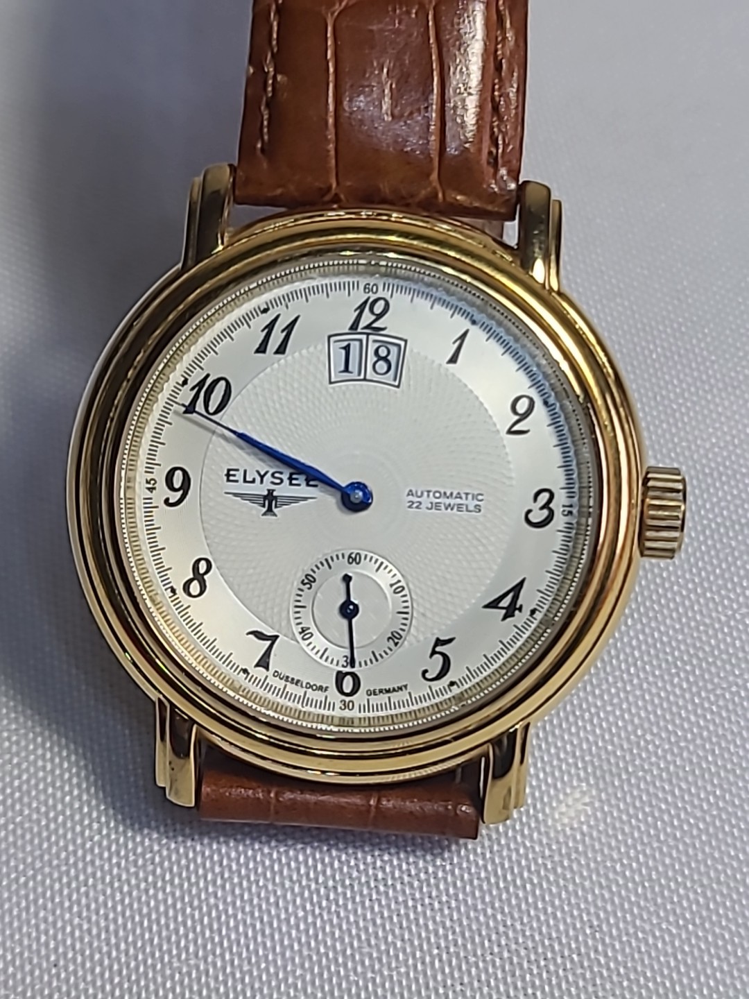 Elysee Düsseldorf Germany 80252G Chronograph Quartz Watch White/Cream Date