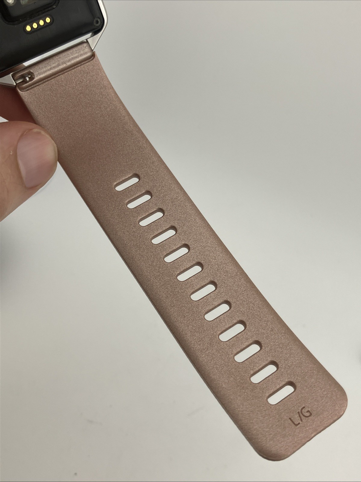 Fitbit Blaze FB502 40mm Smart Watch Silver/Rose Gold Tone w/ Charger Tested/Runs