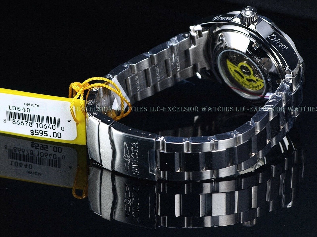 Invicta Men’s 47mm GRAND DIVER AUTOMATIC NH35A FULL LUME Dial Silver Tone Watch
