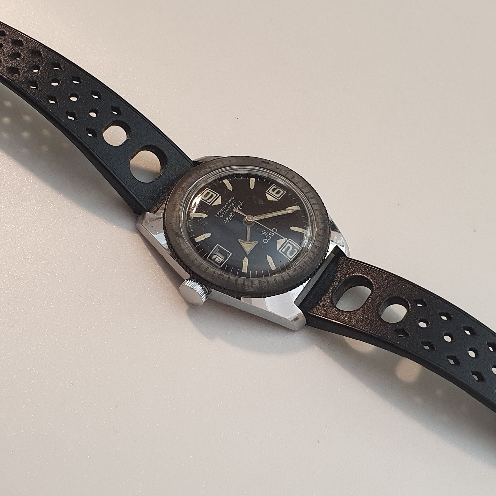 OSCO AQUATIC 36mm Mechanic Cal. Men’s Vintage SkinDiver Watch OS In House 1960