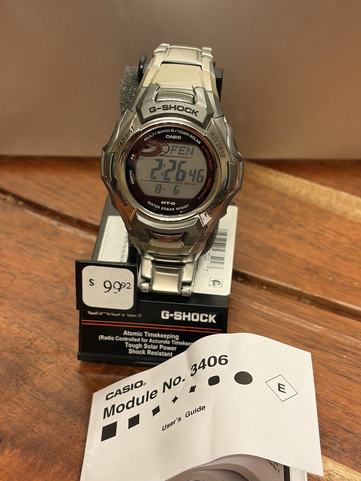 Casio G-SHOCK MTG-M900Da Tough Solar Atomic Digital 200m Silver Steel