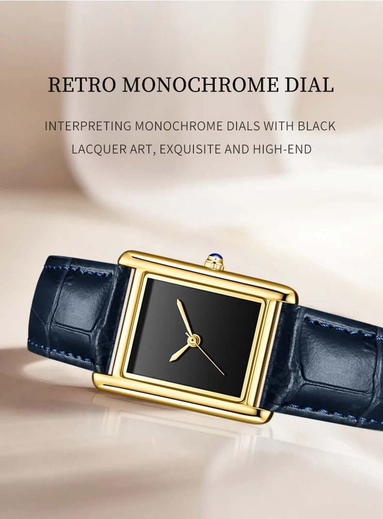 Elegant Men Women Square Business Quartz Watch 2026 – Leather Strap