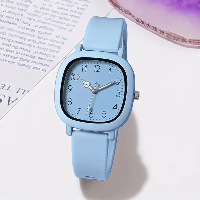 Stainless Steel Women Wristwatches Silicone Ladies Watches Quartz Watch Gif