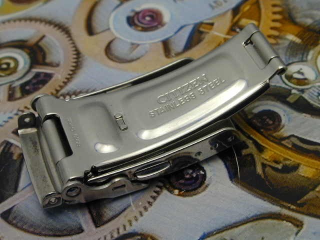 CITIZEN DOUBLE LOCKING FOLD OVER STAINLESS STEEL CLASP 18 MM