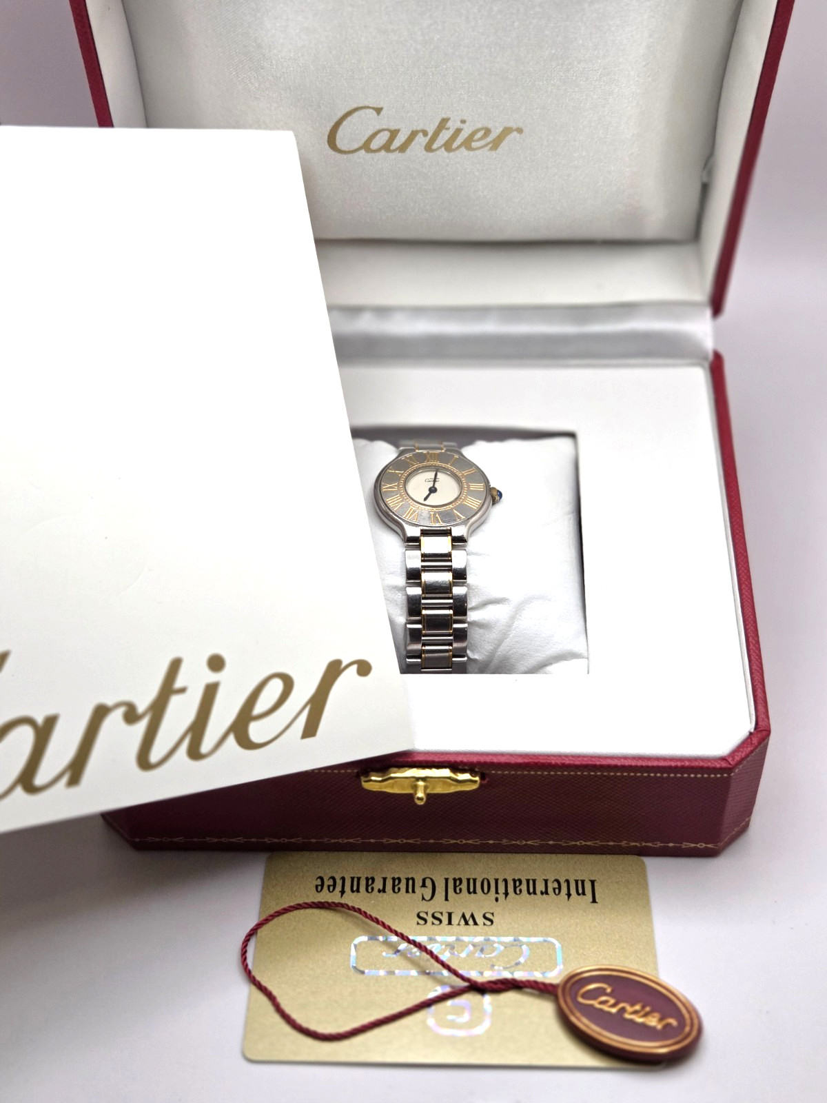 Cartier Must De Cartier 21 Ref 1340 Two Tone ladies quartz Watch full set works