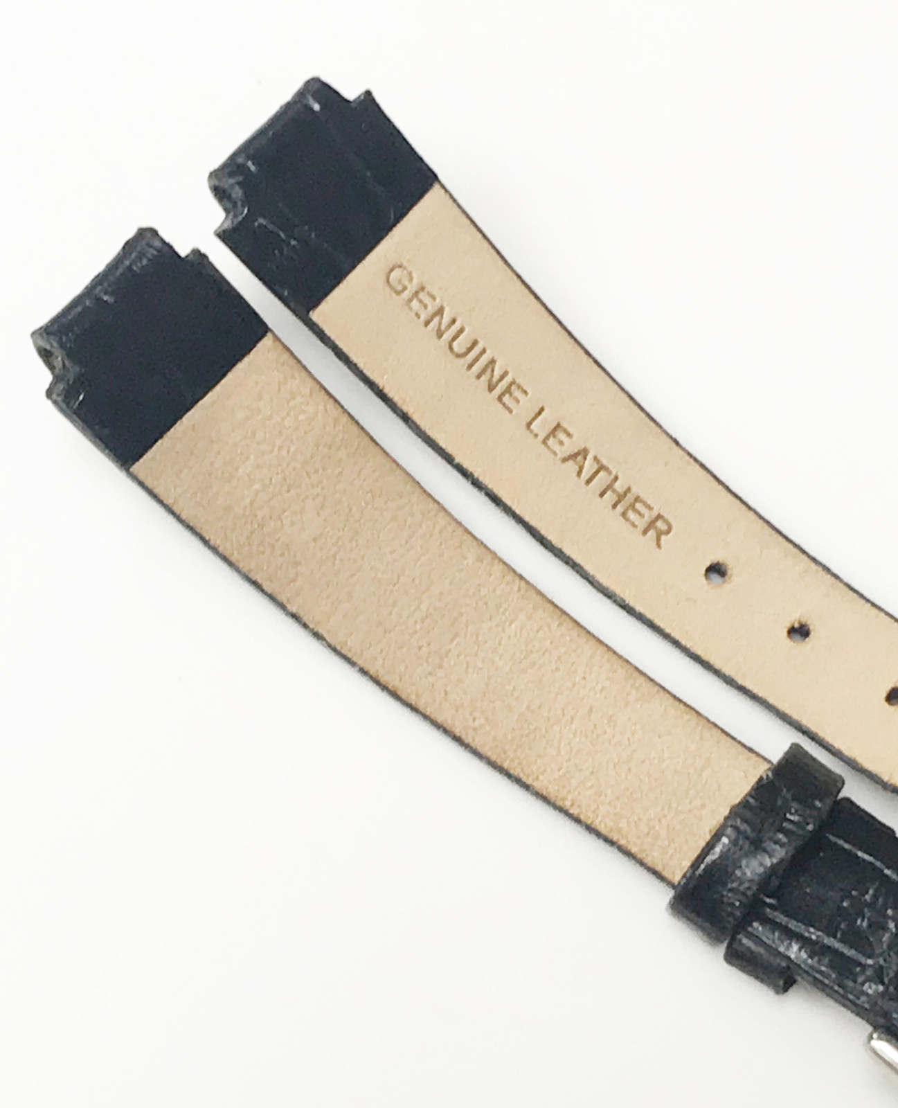 Generic Brand New Black Tone 10mm Genuine Leather Watch Band