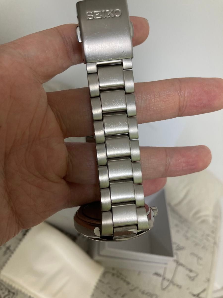 Seiko Brightz SAGZ085 Solar Radio Controlled Blue Dial Titanium Watch Japan