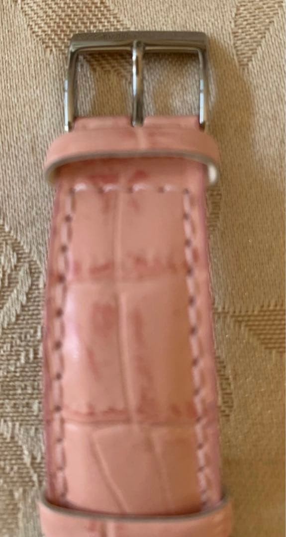 CASIO Wave Ceptor Solar Radio Watch Pink Leather Band Day Display – 8.5in