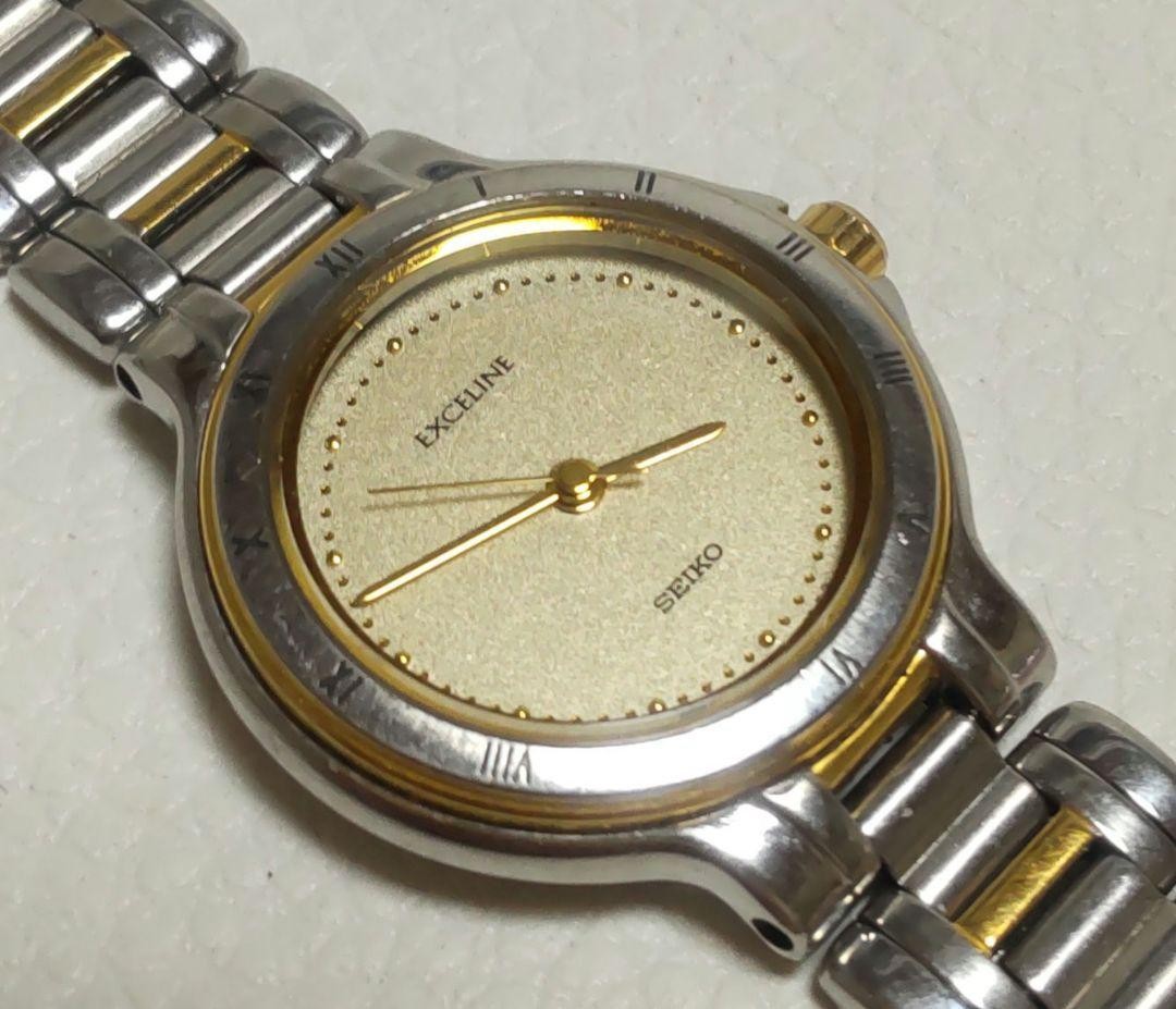 Seiko Exceline Quartz Ladies Watch Two-Tone 24mm wrist 15.0cm/5.9in