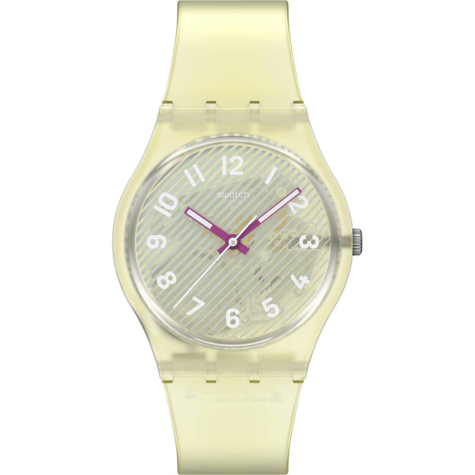 Swatch Unisex Watch Swatch Essentials Wavelengths of Sand Yellow Dial SO28J102