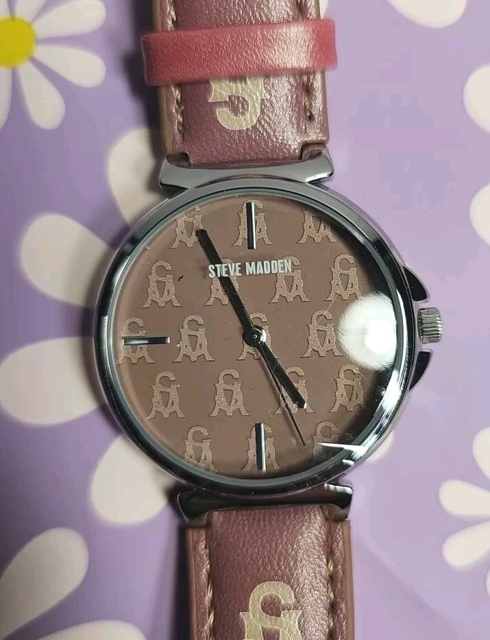 Steve Madden Women’s Dual Colored Dark Brown and Light Brown Watch NWB