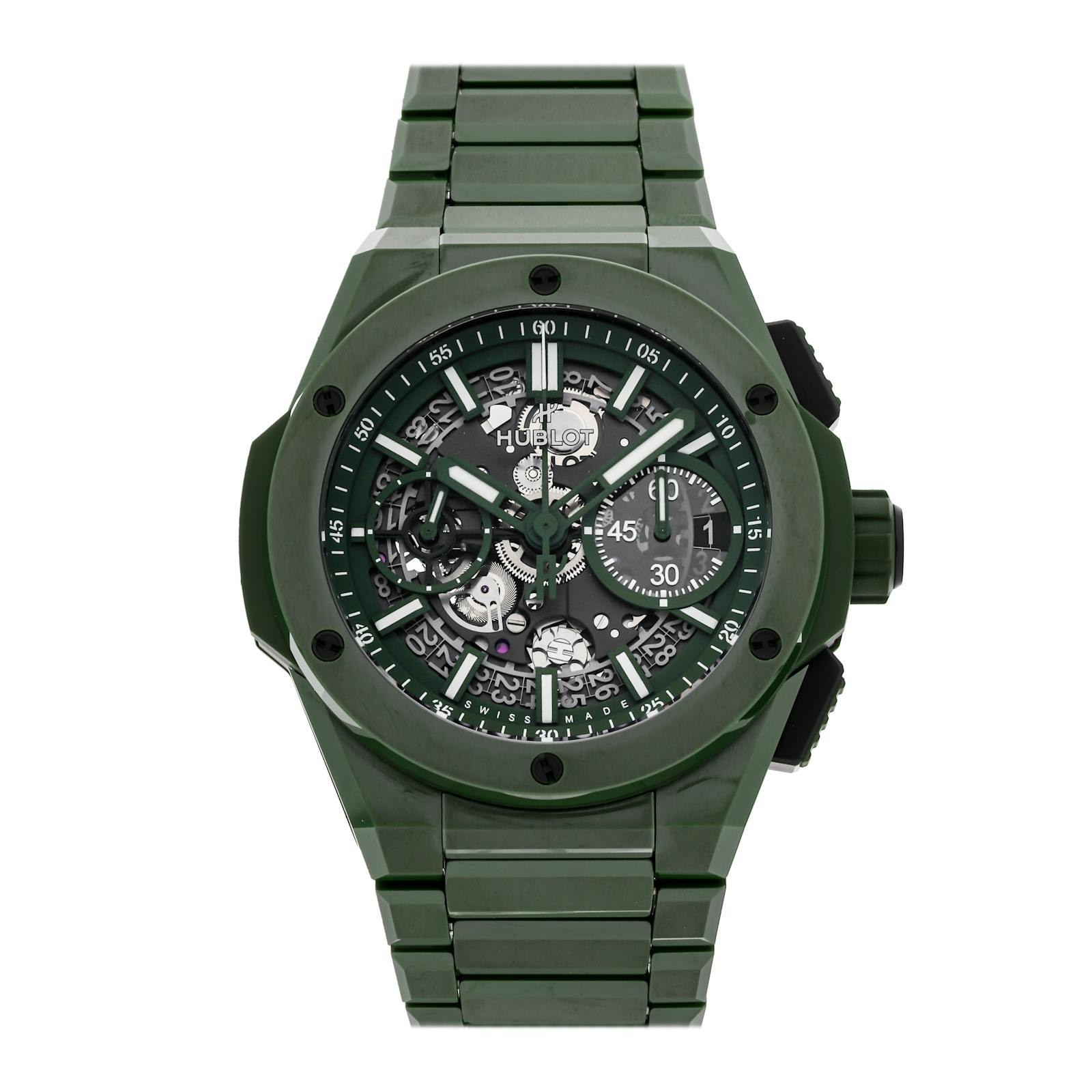 Hublot Big Bang Unico Green Ceramic Auto 42mm Bracelet Watch 451.GX.5220.GX