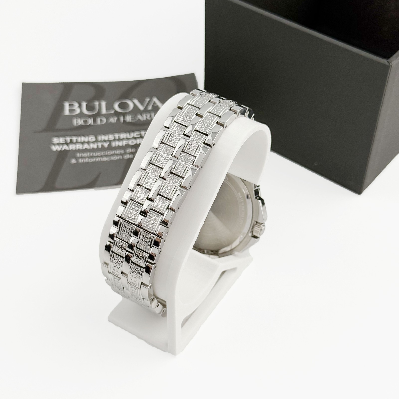 Bulova Men’s Octava Chronograph Crystal Quartz Watch 96C134 Pave Crystal Dial