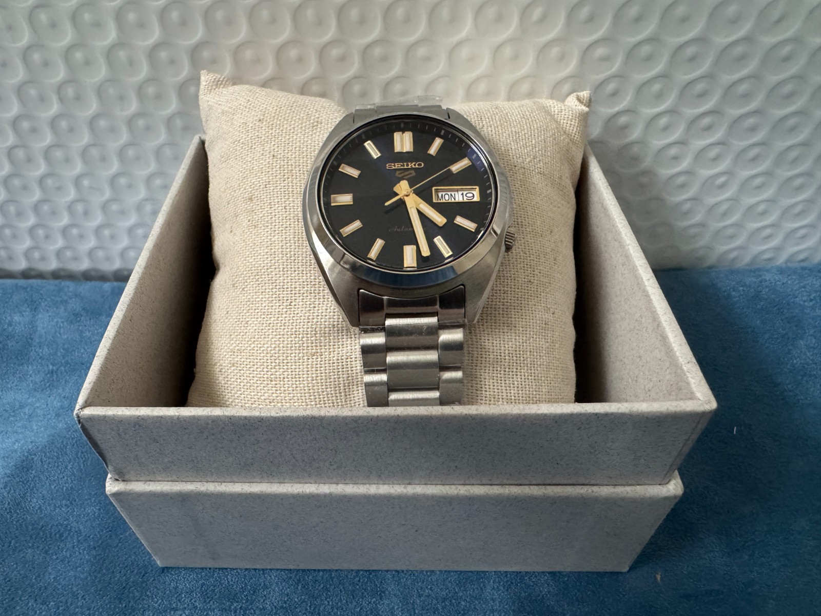 Seiko 5 Sports Collection Deep Blue Sunray Dial Watch for Men SRPL55