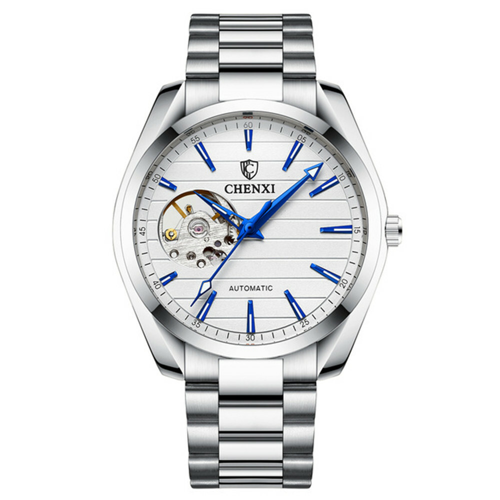 CHENXI Men Mechanical Automatic Stainless Steel Hollow Business Wrist Watches