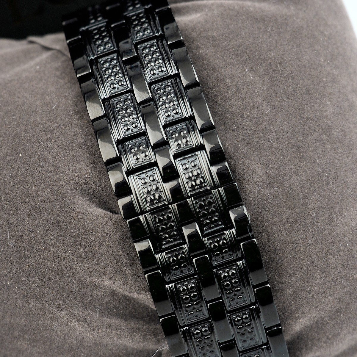 Bulova Octava Crystal 98C134 Black Stainless Steel Men’s Quartz Watch 41.5 mm