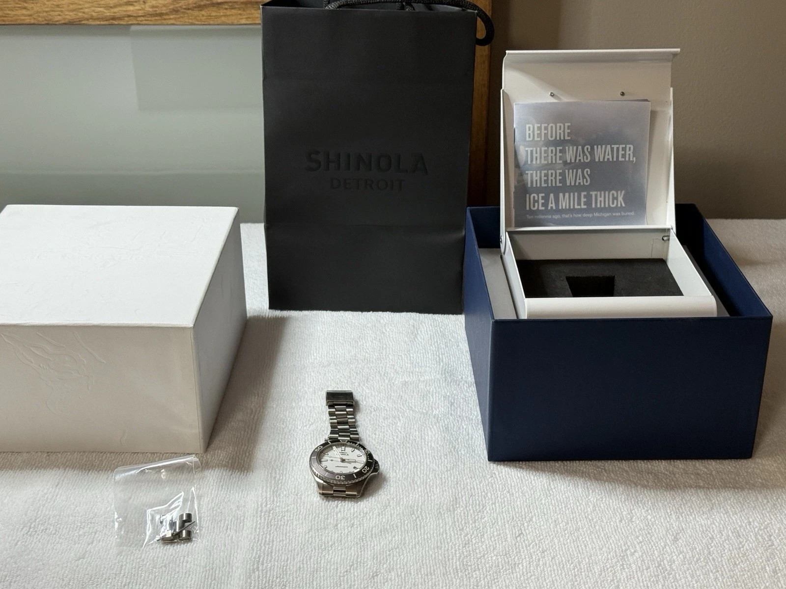 Shinola Ice Monster Automatic Titanium 43mm Watch 300m Water Resistant w/ Box