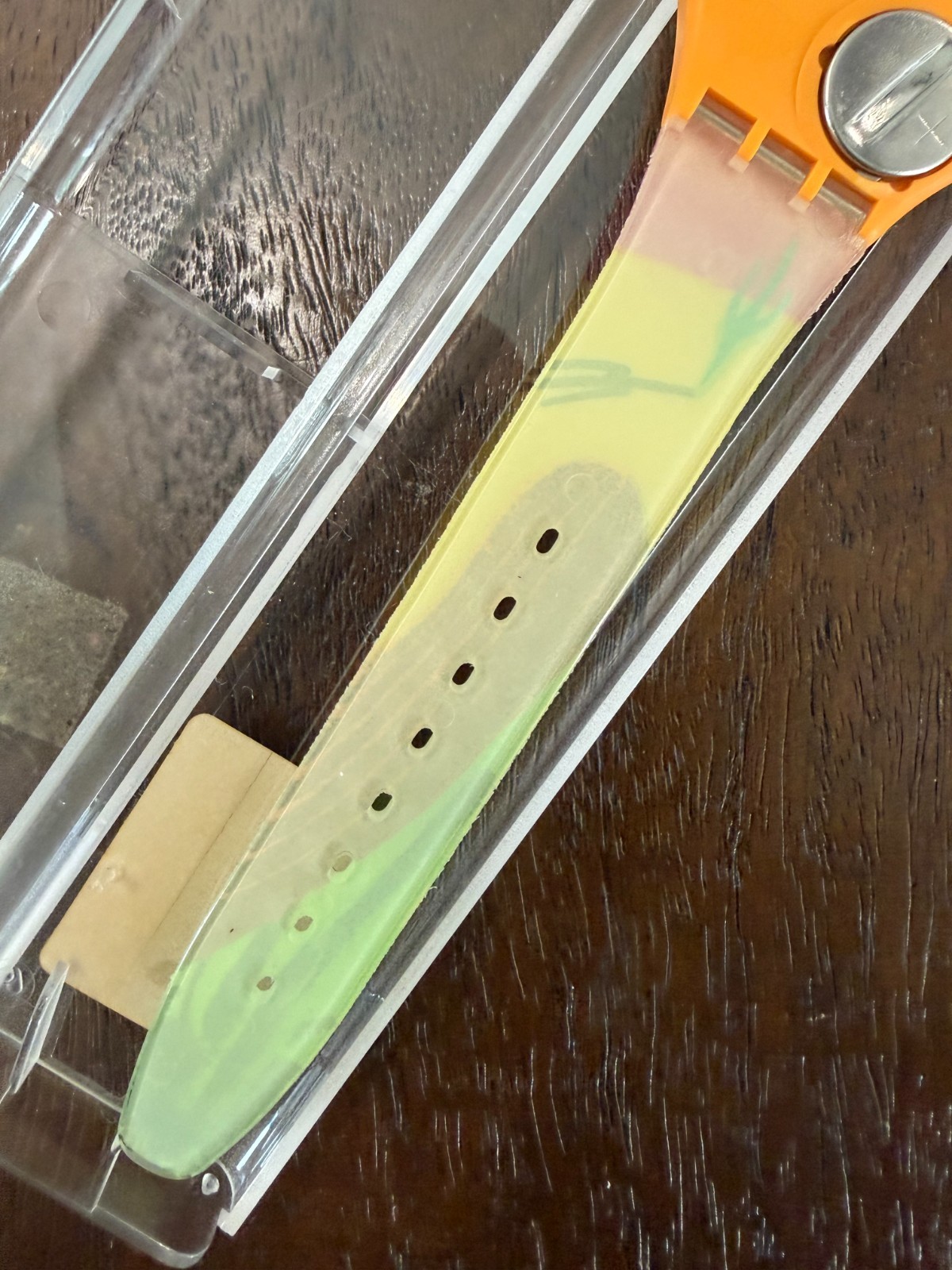 1993 Swatch Tequila GO102 Gent Sunset Cactus Pop Art NOS Original Box Running