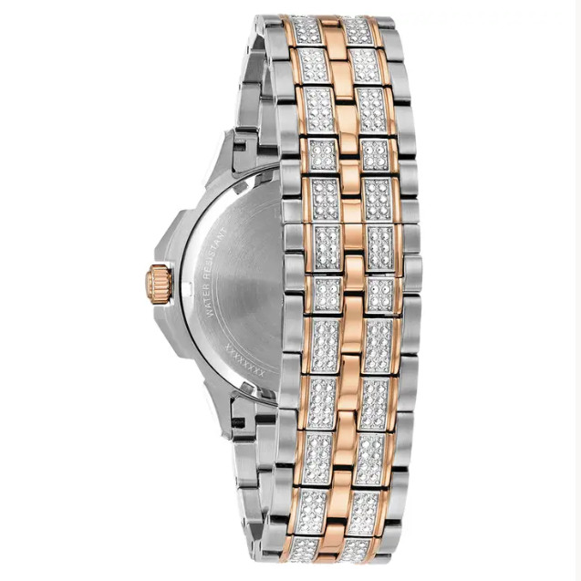 Bulova Octava Men’s Quartz Watch 41.5mm Gold Silver Crystal Two-Tone 98C133