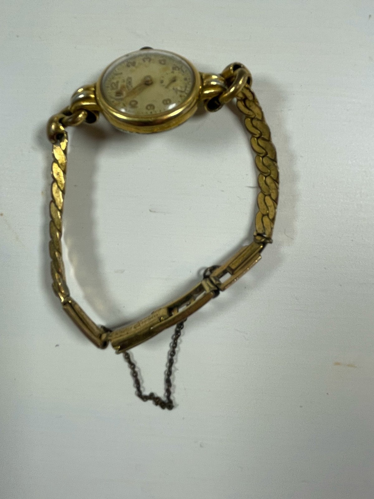 Technos Vintage Ladies Wristwatch 15 Jewels Swiss Made Gold Tone Spares Repair