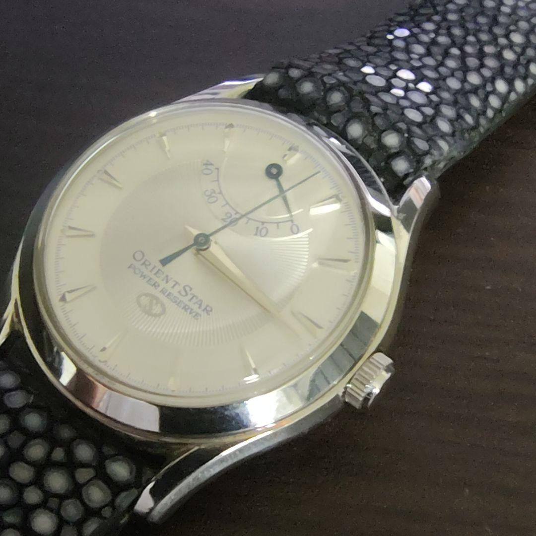 Extremely Beautiful ORIENT STAR Power Reserve Stingray Leather Strap