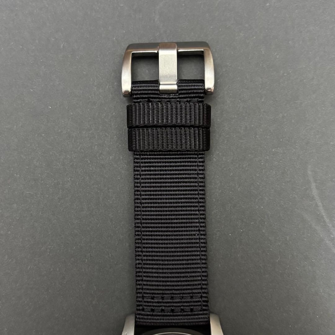 SEIKO SNDA65 7T92 Chronograph Military Black Dial 10Bar Watch Working Nylon