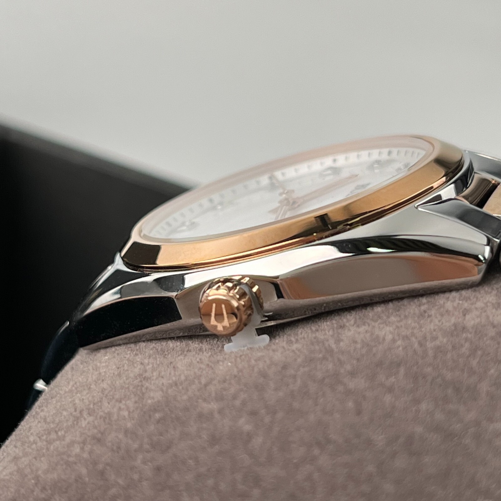 Bulova Women’s Watch Surveyor Mother of Pearl White Dial Rose Gold Strap 98P207