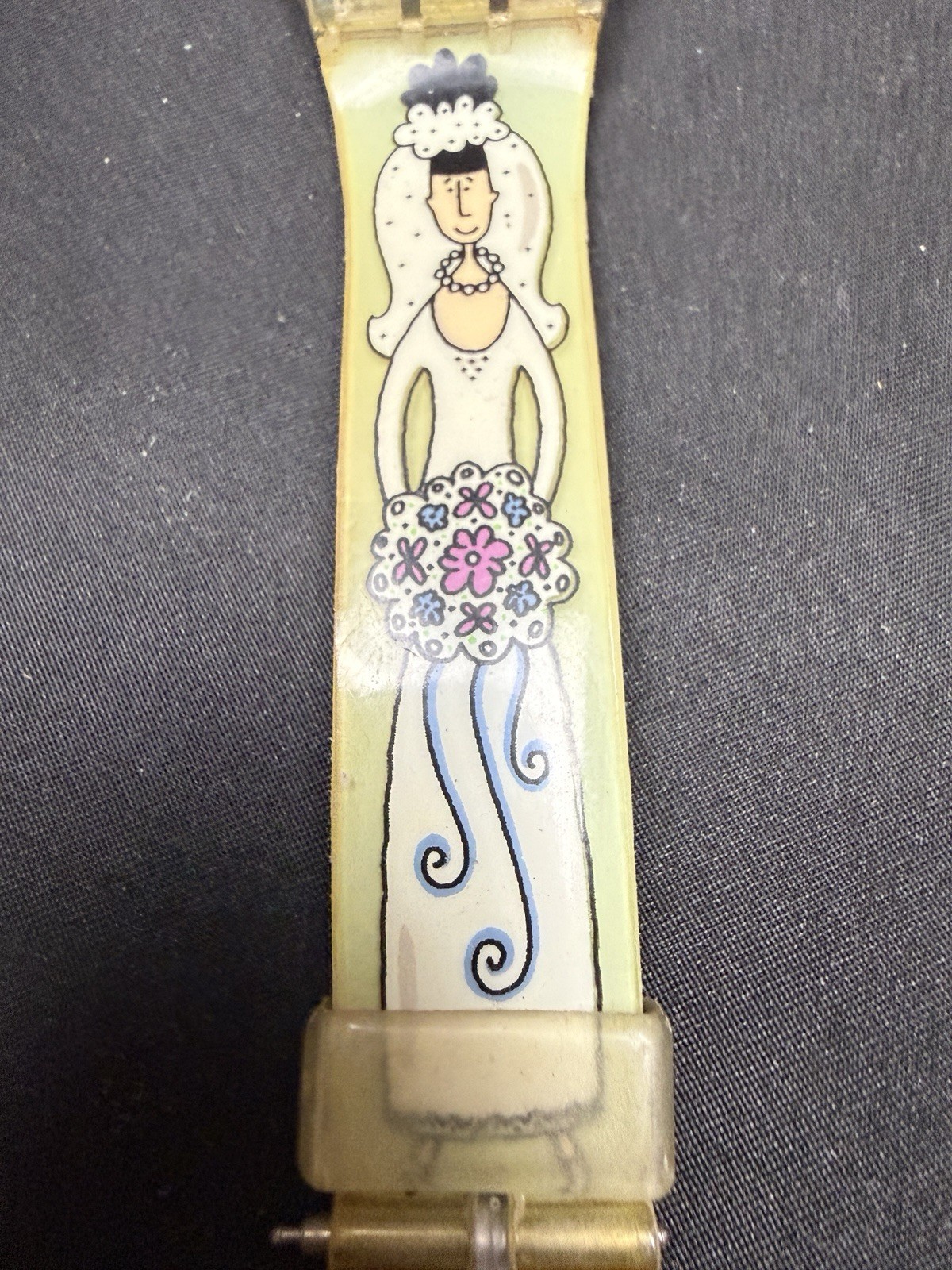 Swatch Watch 1999 Wedding GV110 Swiss Made I Do! 1990s Bride & Groom – Read