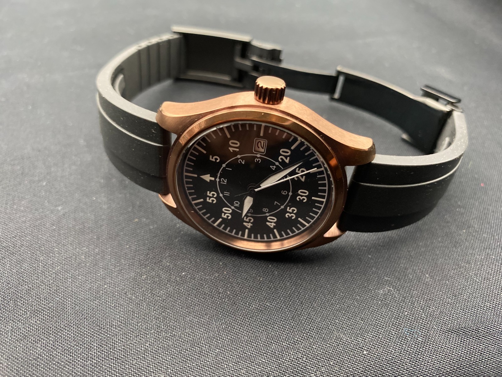 Custom 40mm Bronze Automatic Pilots Watch