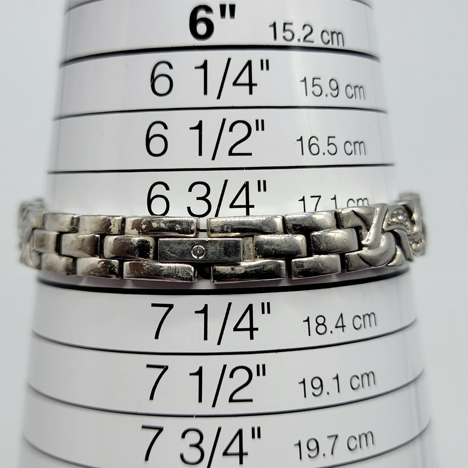 Elgin Women Watch 17mm Tonneau Dial Crystal Silver Tone 7″ *