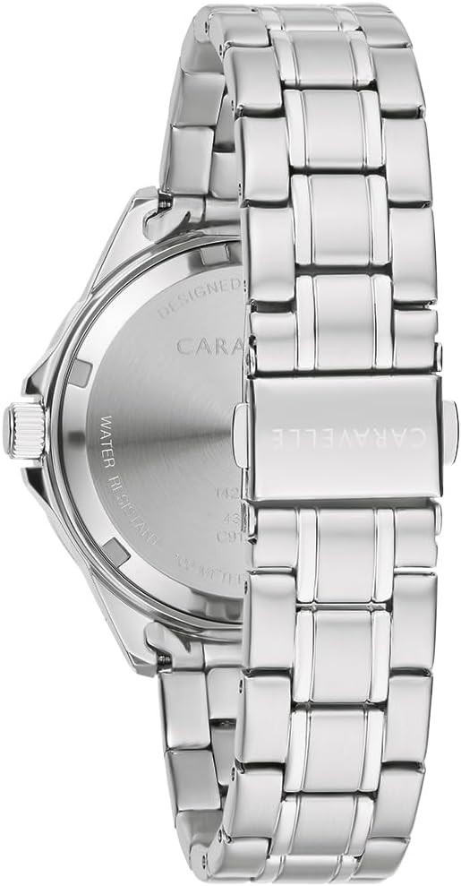 Caravelle By Bulova Aqualuxx Women’s Blue Dial Crystal Quartz Watch 43M122