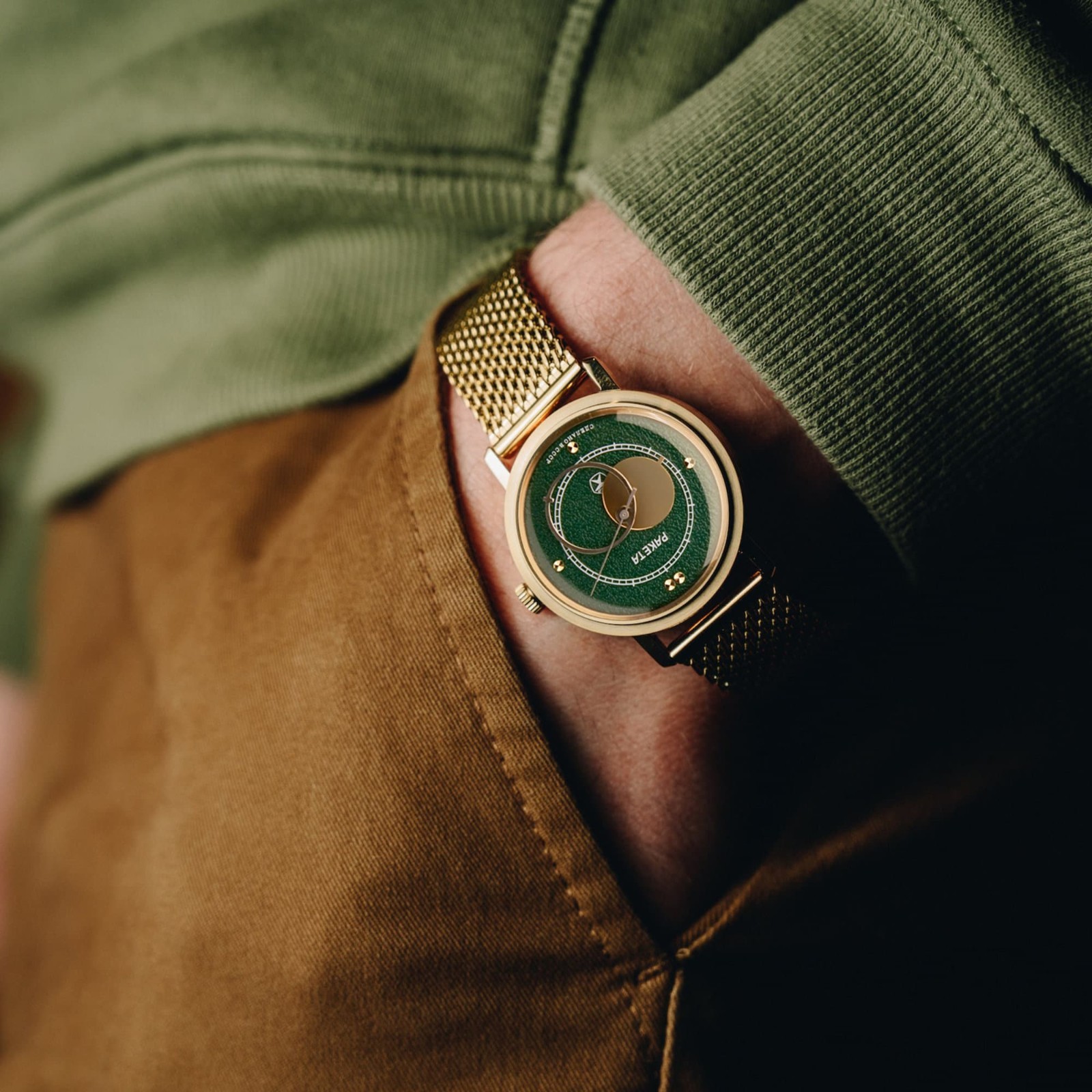 Rare Green Vintage Raketa Kopernik (Copernicus) 1980s, Soviet Mens Watch